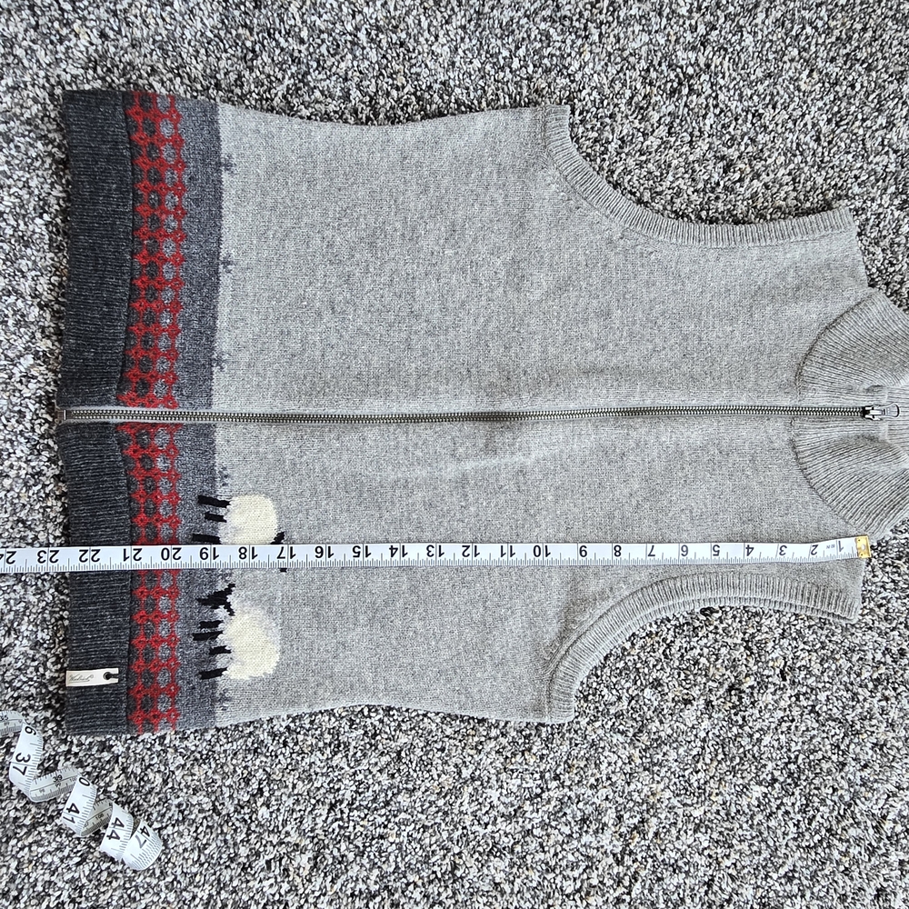Woolrich Heather Gray Zip-Up Vest 100% Lamb's Wool - Picture 15 of 15